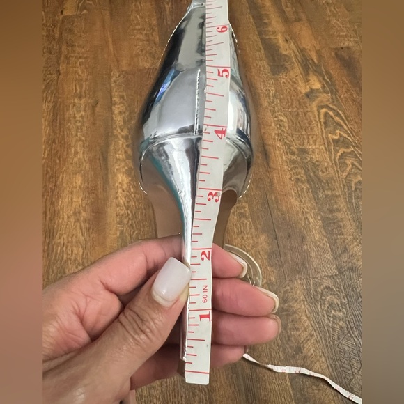 Express Clear Lace Up Heels - Picture 5 of 5